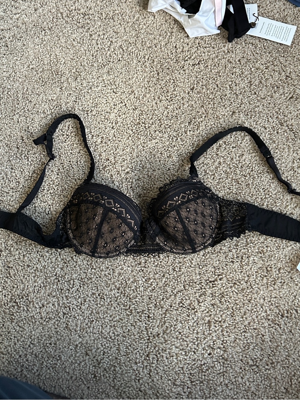 Maison Lejaby black and nude lacy bra